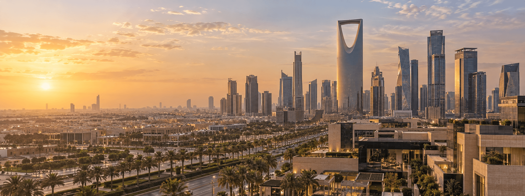 Riyadh skyline and modern urban architecture